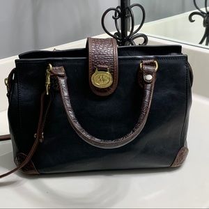 Brahmin Vintage Black Leather Handbag Shoulderbag